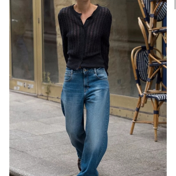 Zara Pointelle Knit Wool And Alpaca Cardigan - Picture 2 of 7